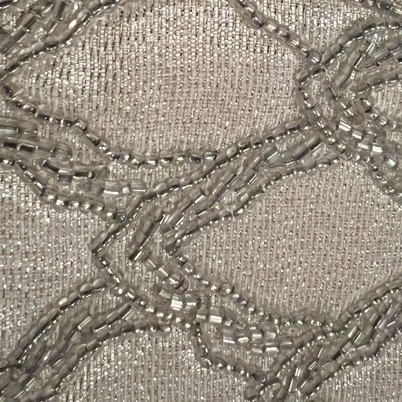 Vintage Beaded Ivory & Silver evening bag - Picture 16 of 16